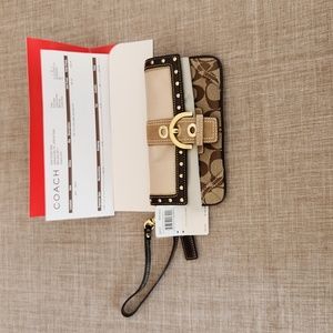 Coach Signature Collection wrist wallet